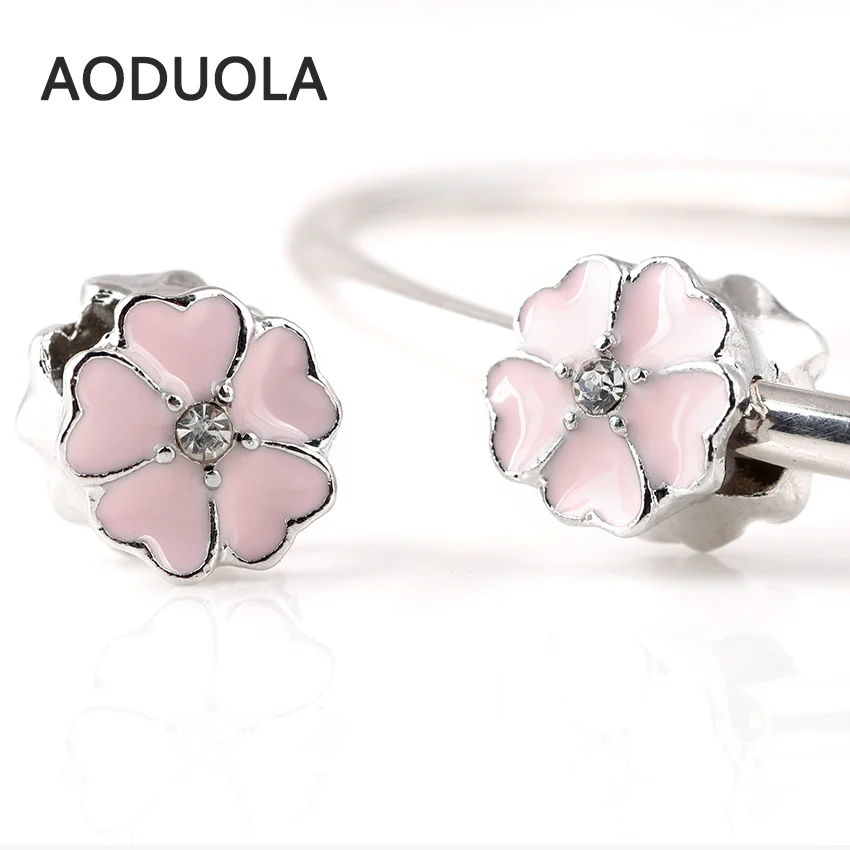 10 шт./партия медные бусины в форме цветка|for pandora|beads redmetal beads |