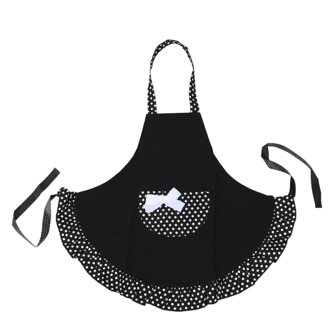 Милый хлопковый фартук с узором в горошек для поварской кухни Женский нагрудник
