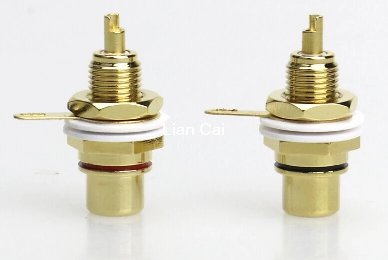 10 шт. RCA разъем позолоченный штекер аудио терминал Панель Крепление Шасси