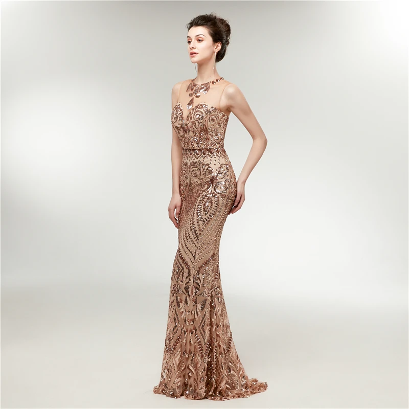 Forevergracedress золотые платья для выпускного вечера 2019 Новое поступление Воротник Sheer