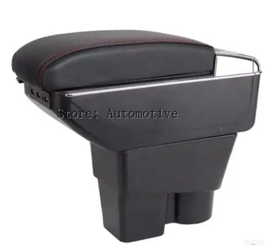 Arm Rest For VW Golf 6 08-13 Mk6 Jetta 5 06-11 2012 Vento Wagon Dual Layer Armrest Center Console Storage Box Cup Holder 2009