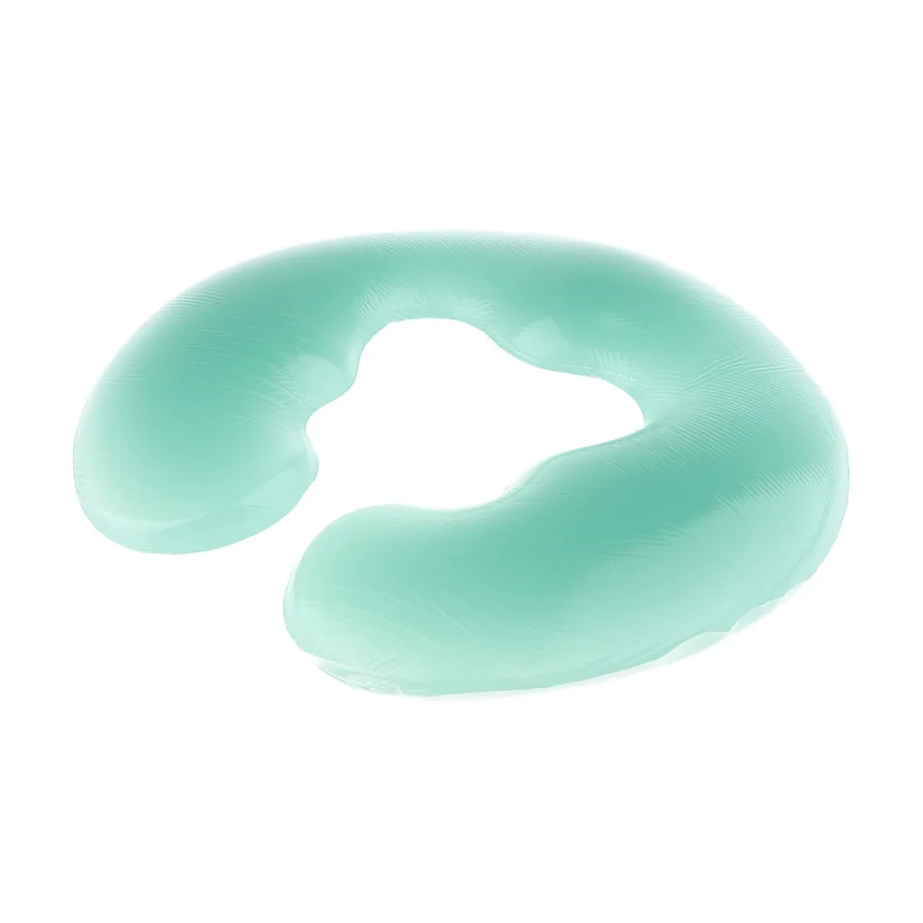 

SPA Salon U Neck Head Silicone Pillow Body Face Relax Massage Travel Cushion Green