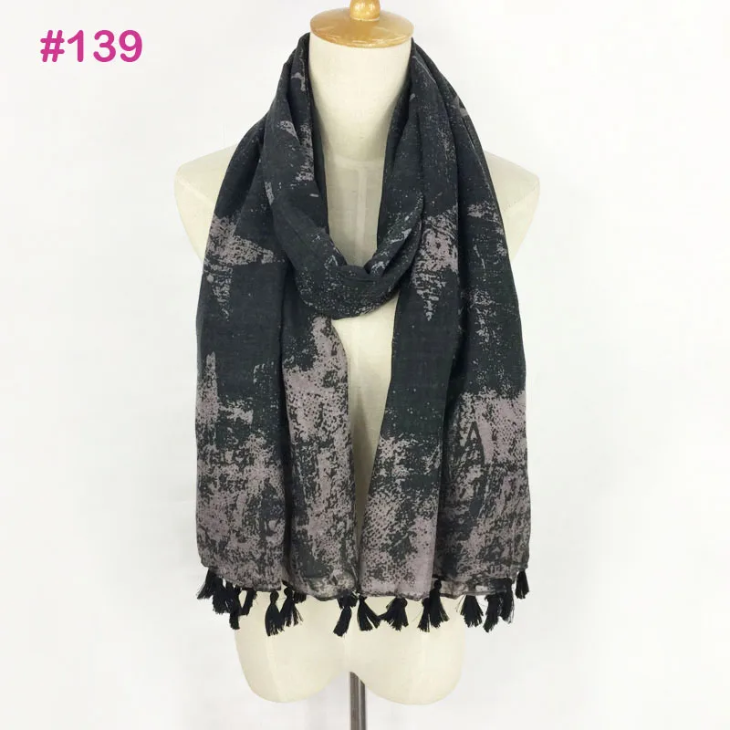 Очень красивые два цвета кисточкой мусульманской моды хиджаб шарф женщин|hijab