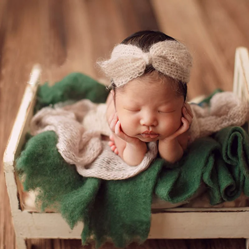 

NEW!Newborn Photography Props Baby Wool Flora Wraps Blanket Basket Filler Stuffer Fotografia Accessories Studio Photo Props