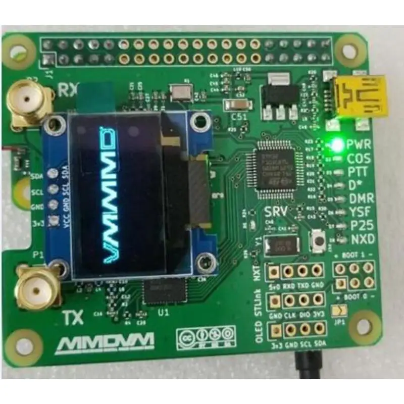 MMDVM_HS_Dual_Hat дуплекс MMDVM точка доступа P25 DMR YSF NXDN Pi Версия 1,3+ OLED