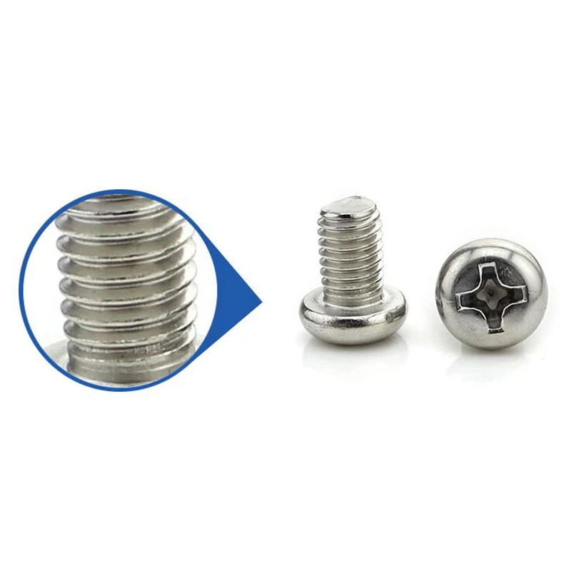 DSHA M3x10mm 316 нержавеющая сталь Phillips головка сковороды винты крепежные 50 шт|Гайки| |