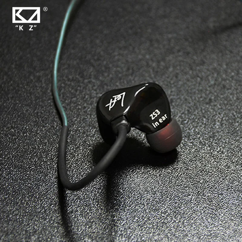 Наушники-вкладыши KZ ZS3 стерео гарнитура Заушник для бега спортивные наушники с