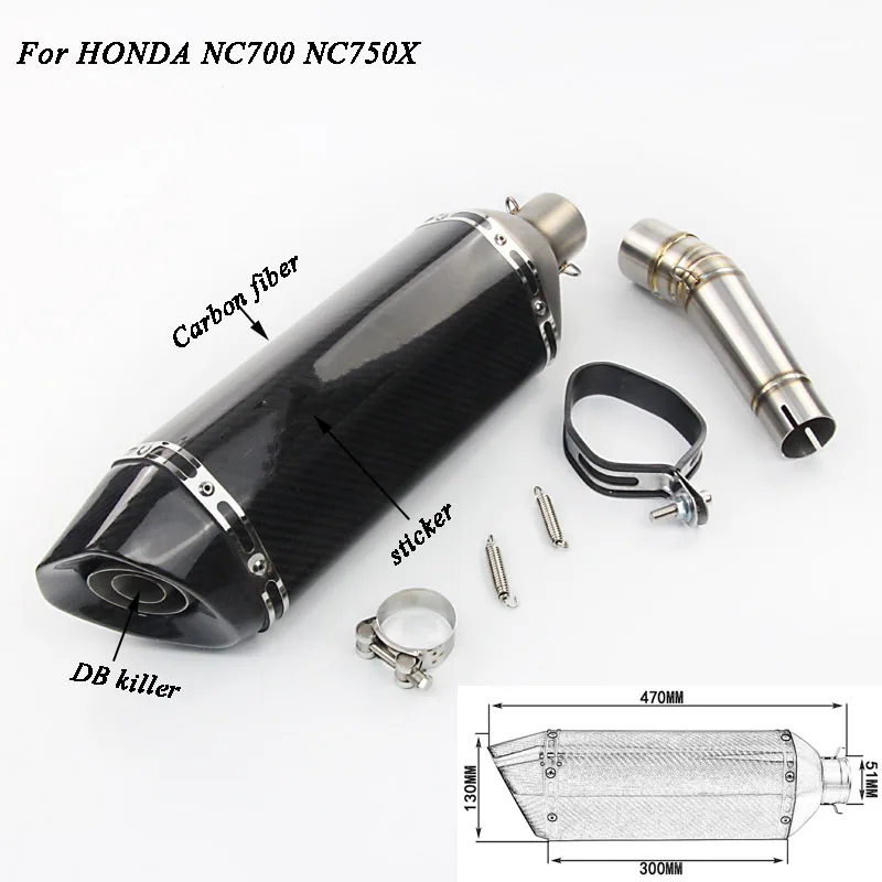 J NC700 NC700S NC700X NC750 глушитель для мотоцикла NC700 полный стиль мотоцикл глушитель для HONDA NC700 NC750 - Цвет: J