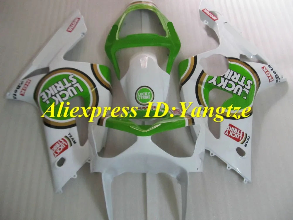 Набор обтекателей для Кавасаки ниндзя ZX6R 03 04 636 2003 2004 Белый Зеленый ABS Обтекатели
