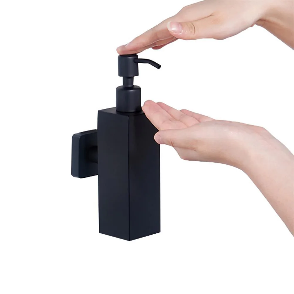 200 мл настенные насосы из нержавеющей стали для лосьона домашняя ванна с черным