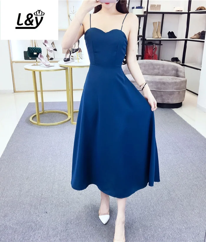 L & Y милое длинное платье с вырезом в виде сердца женское модное без рукавов