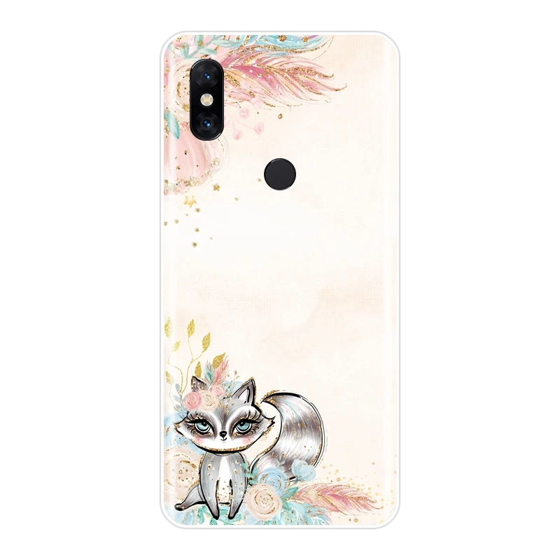 Чехол для Xiaomi Mi Max Mix 1 2S 3 мягкий силиконовый чехол с единорогом цветком слоном