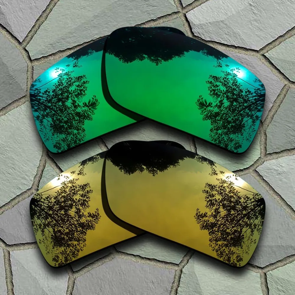 

Jade Green&Yellow Golden Sunglasses Polarized Replacement Lenses for Oakley Gascan