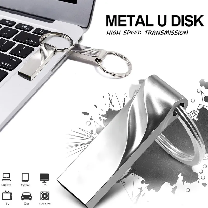 Высокоскоростной металлический USB флеш накопитель 128 16 32 64 Гб Pendrive ГБ 8 карта
