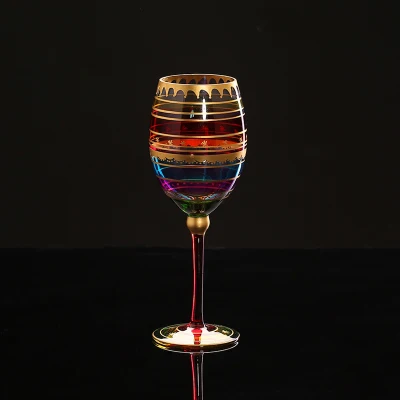 480ml 1pcs Бокал для вина с цветным рисунком, бокал для большого шампанского, Хрустальная чашка, бокал для напитков, бокал es Coupes, бар, отель, вечерние стаканы для напитков - Цвет: 480ml 1pcs