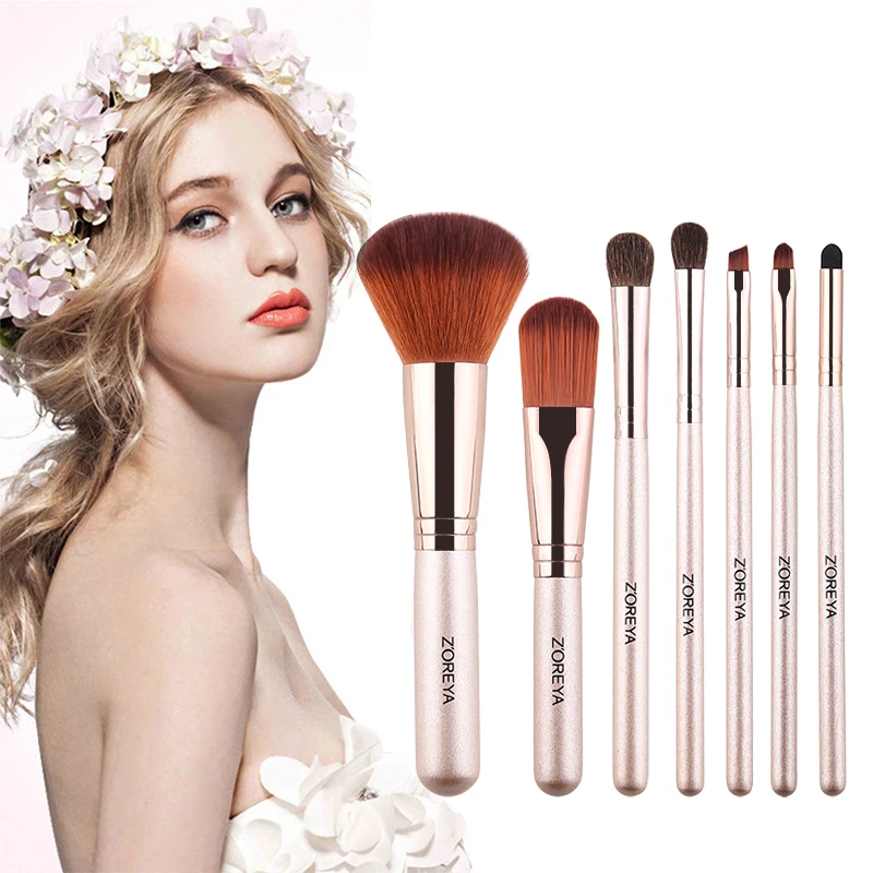 Набор кистей для макияжа 1/7 шт. синтетические волосы тени век основа крем Кисть