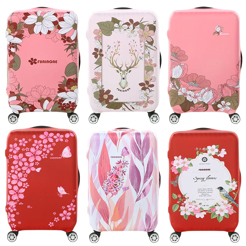 QIAQU Защитная крышка для багажа из эластичной ткани, Suitable18-32 дюймов, чехол на колесиках, чехол для путешествий, пылезащитный чехол, аксессуары
