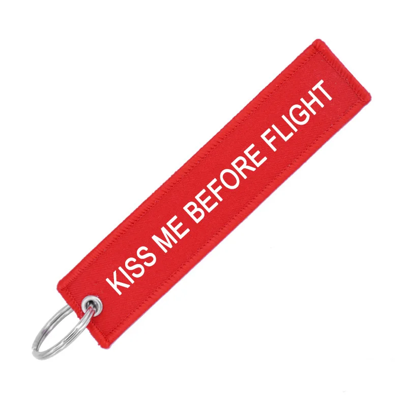 1pc Red Kiss me Удалите перед полетом брелки авиационные подарки для влюбленных розовые с белым Поцелуй меня перед полетом модные ювелирные брелки llavero - Цвет: 1pc Red Kiss me