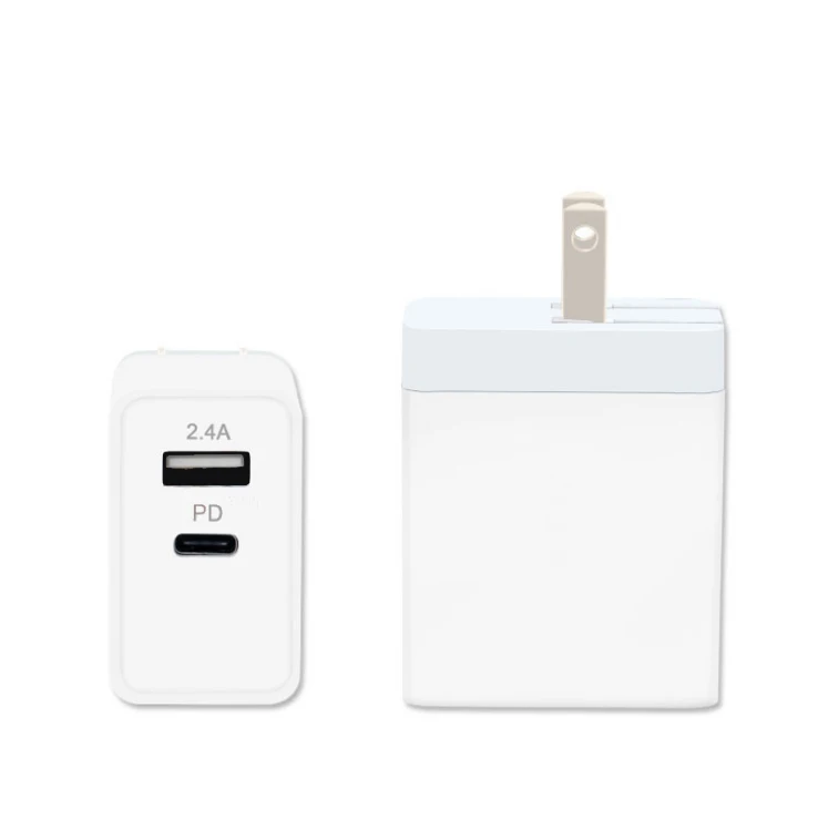 Сетевое зарядное устройство PD с двумя USB портами и поддержкой быстрой зарядки 3