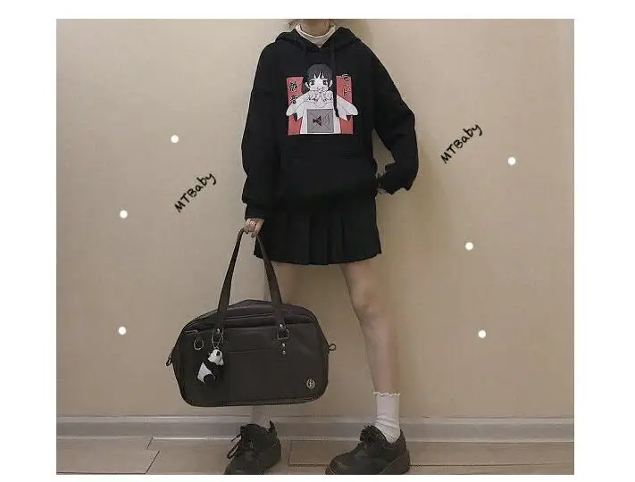 Г. модная Толстовка для женская одежда корейский Ulzzang Harajuku уличная с длинным рукавом толстовки с капюшоном Женский Топ