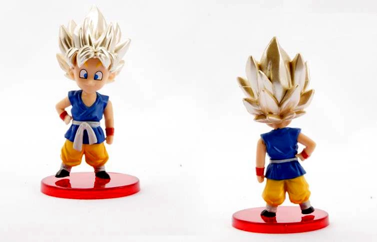 1 шт. Dragon Ball Z фигурка милая детская версия Супер Saiyan Goku Вегета ПВХ Модель Аниме Коллекция детская Подарочная игрушка - Цвет: 1 pcs