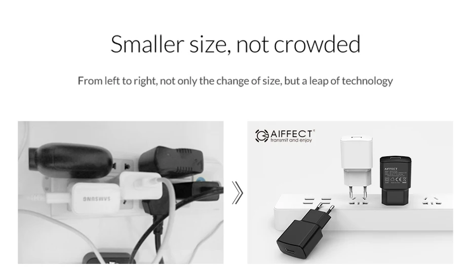 AIFFECT 5V 1A 2A 5W 10W Портативное зарядное устройство для мобильного телефона, USB зарядное устройство для путешествий, настенное зарядное устройство, адаптер с европейской вилкой для iPhone7 samsung