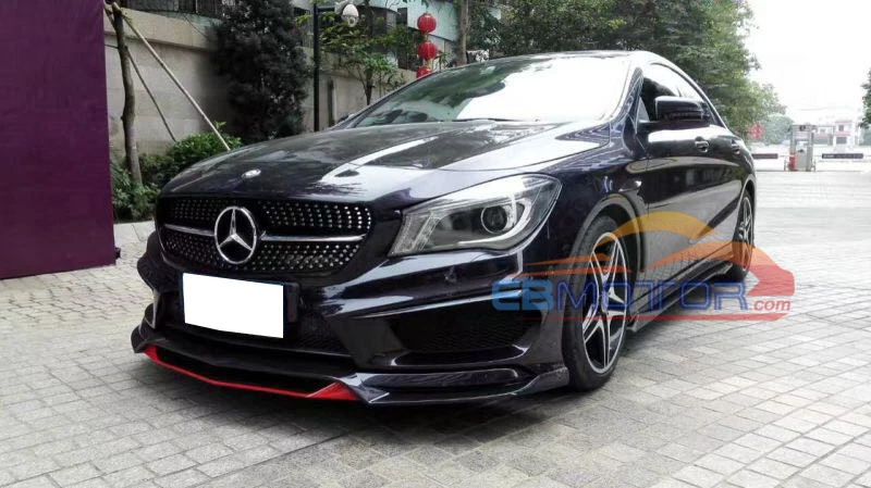R Стиль Настоящее углеродное волокно передний спойлер для BENZ W117 c117 CLA250 CLA220 AMG SPORT 2014UP M135