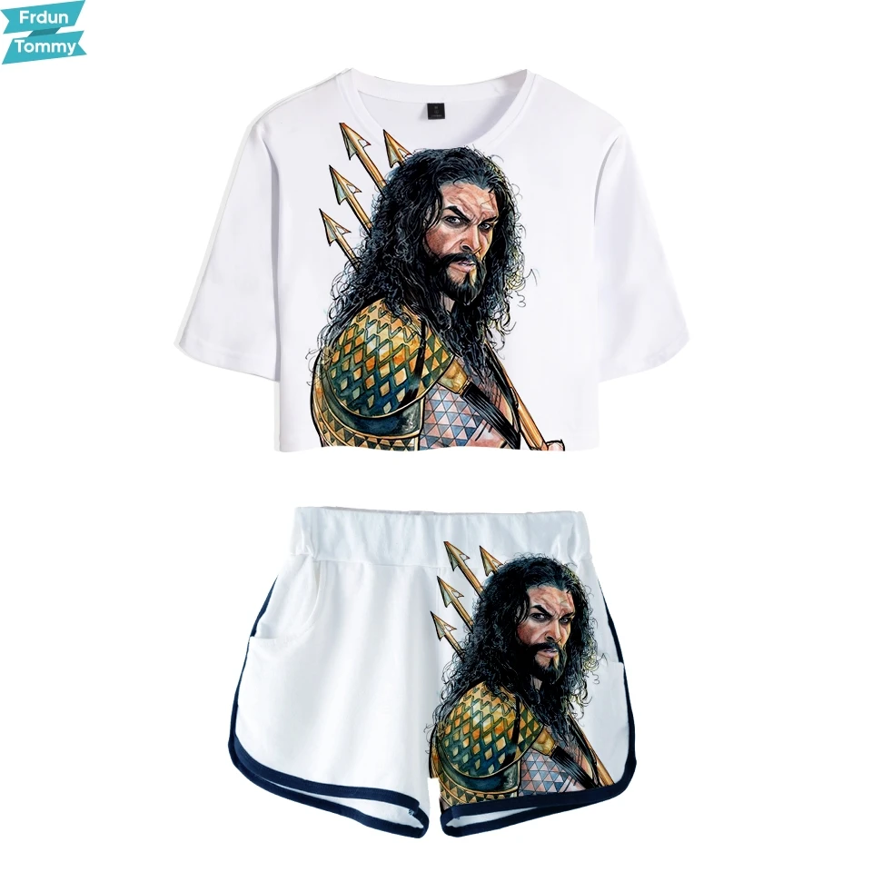 Комплект из двух предметов: Мягкая футболка и эластичные шорты | Женская одежда