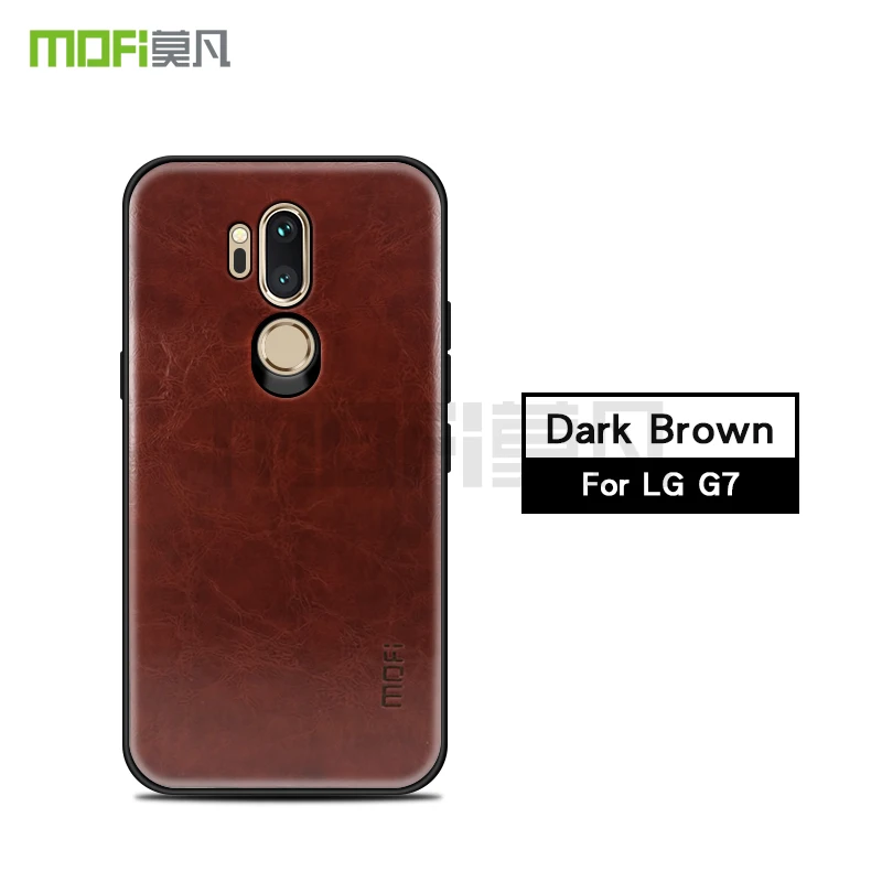 MOFi из искусственной кожи+ ТПУ+ PC чехол для LG G7 ThinQ g7 чехол для телефона s полная Защита задняя крышка для LG G 7 6," Чехол - Цвет: Dark-Brown
