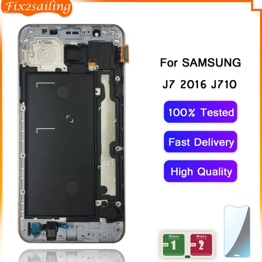10 шт. ЖК дисплей для Samsung Galaxy J7 2016 J710 J710FN J710F J710M J710Y сенсорный экран дигитайзер в