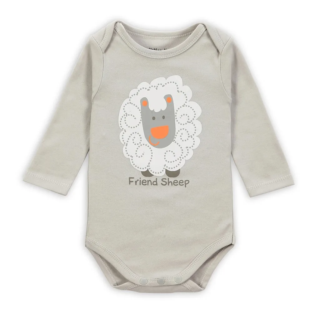 3 ПК / серия Первоначально марка младенца Мальчики Bodysuit Девочки боди Одежда для младенцев Комбинезон Bodysuit Bebe Общий Длинные рукава весна-лето одежда Set