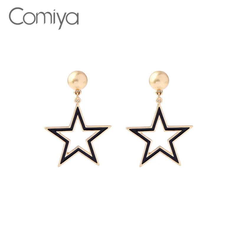 Comiya модные Длинные висячие серьги звезда шаблон цинковый сплав Orecchini Donna