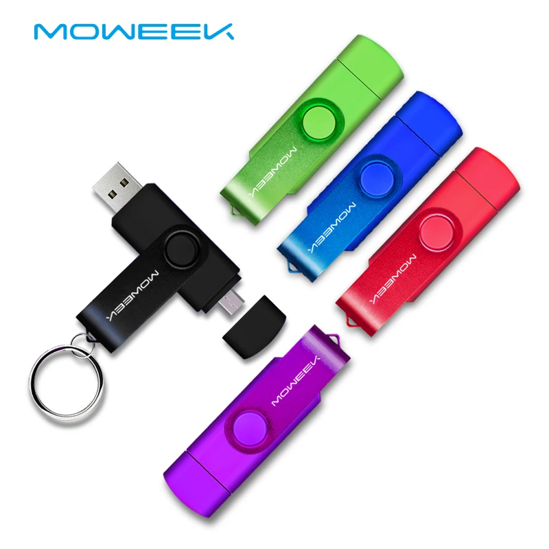 Moweek USB флеш-накопитель 2018 cle usb 2 0 stick 64G otg смартфон Флешка 4g 8g 16g 32g 128G устройства для - Фото №1