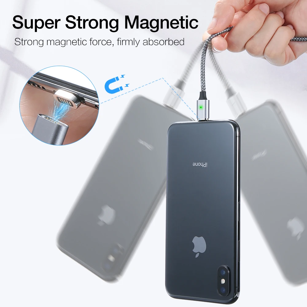 Магнитный зарядный usb-кабель RAXFLY для iPhone X XS Max XR 8 магнитное зарядное устройство