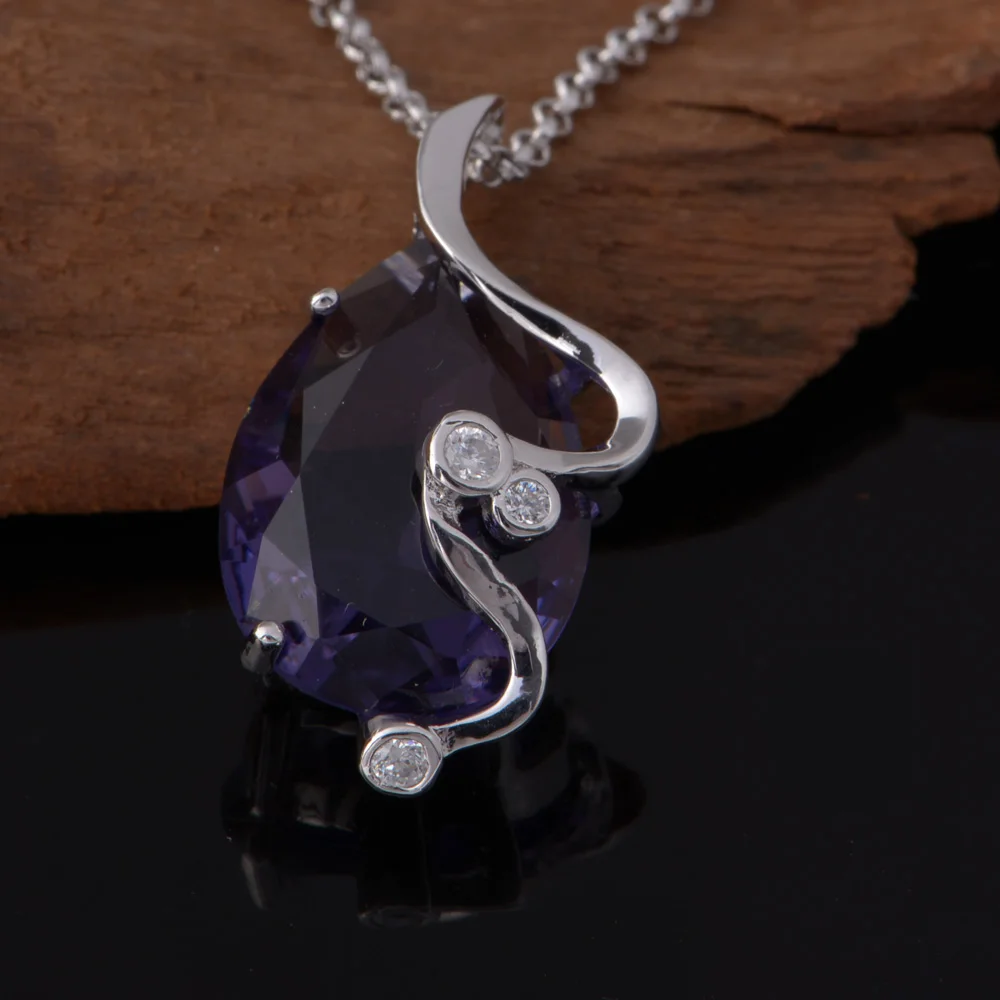 Милый таинственный фиолетовый Стиль Кристалл женский белый покрытый прозрачный