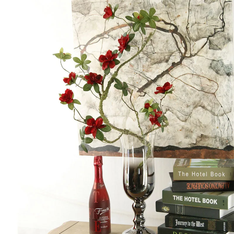 Искусственные цветы ветки искусственные азалеи пенопластовый ротанговый