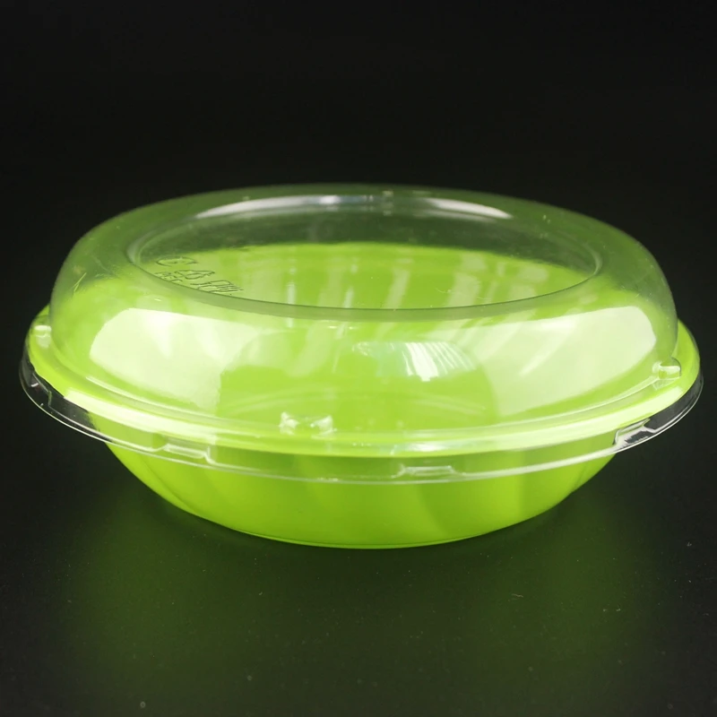 10 шт. салатник слушайте форма клевер четыре части круглый пэт чаша plate with lid