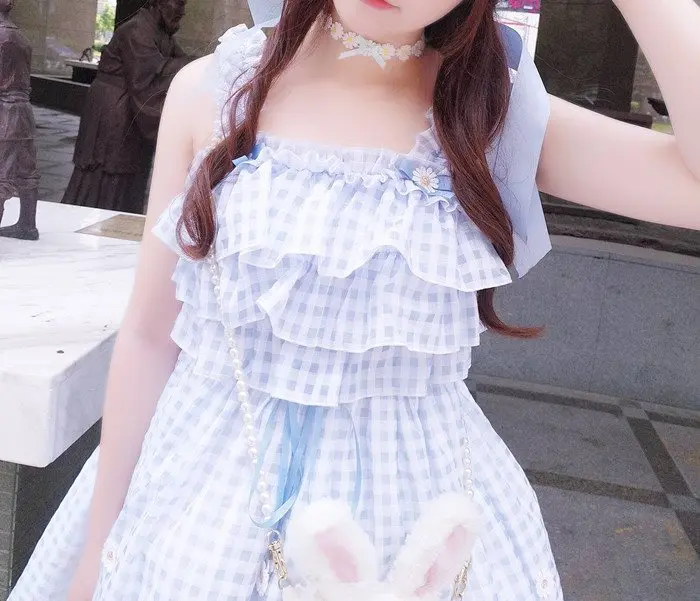 Новое летнее платье женщины свежий прекрасный плед Дейзи рукавов Мини-платья