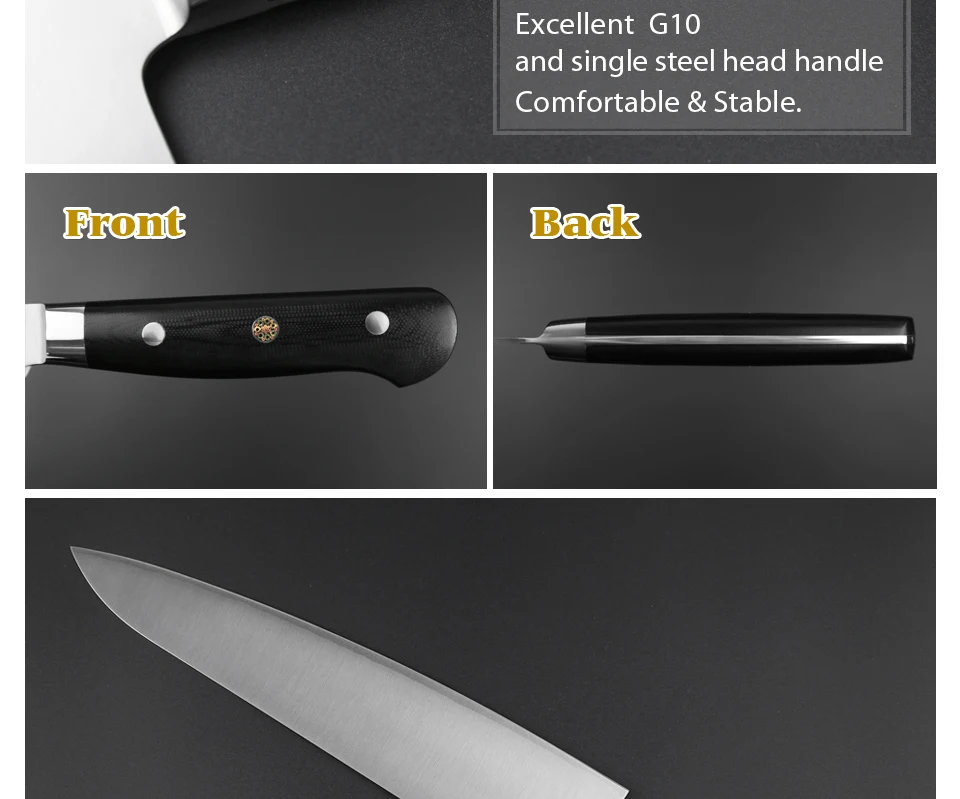 XINZUO 9,5 ''нож мясника 3 слоя 440C кованая сталь нержавеющая сталь 240 мм нож Gyuto 60 HRC кухонные ножи шеф-повара G10 Ручка