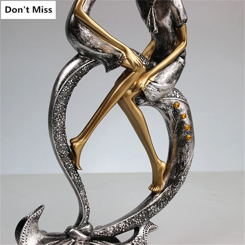 Декор для гостиной спальни аксессуары горячие влюбленные целуются статуя пара