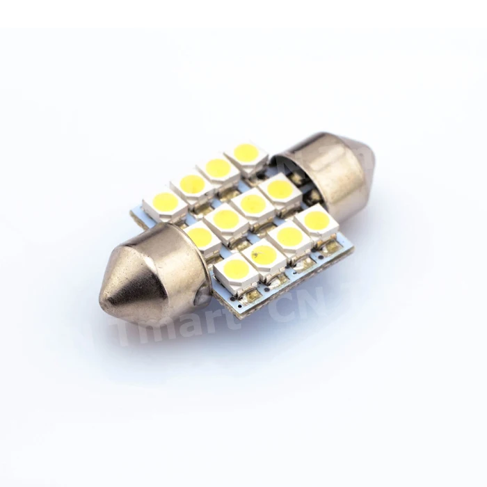 2X 31 мм 12 светодиодный 3528 1210 SMD Festoon Dome C5W Автомобильный интерьер лампы для чтения