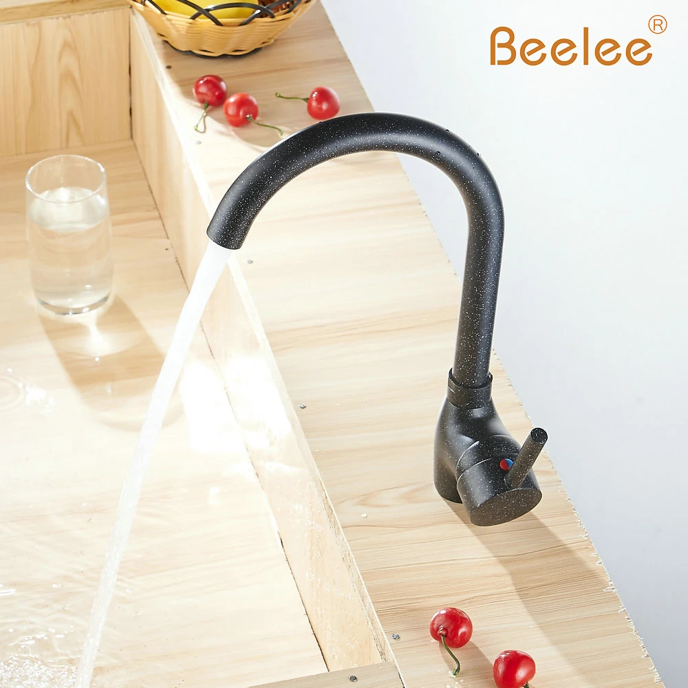 Beelee Kitchen Mixer Sink Faucet 360 Degree Rotatable griferia cocina Basin Tap Black robinet cuisine BL2768B | Обустройство дома