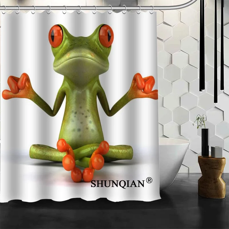 Новая занавеска для ванной s frog душа под заказ водонепроницаемая из полиэстера