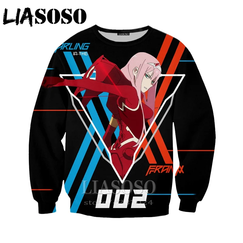 LIASOSO женская футболка аниме DARLING in the FRANXX Zero 2019 два человека 3d принт Harajuku забавная