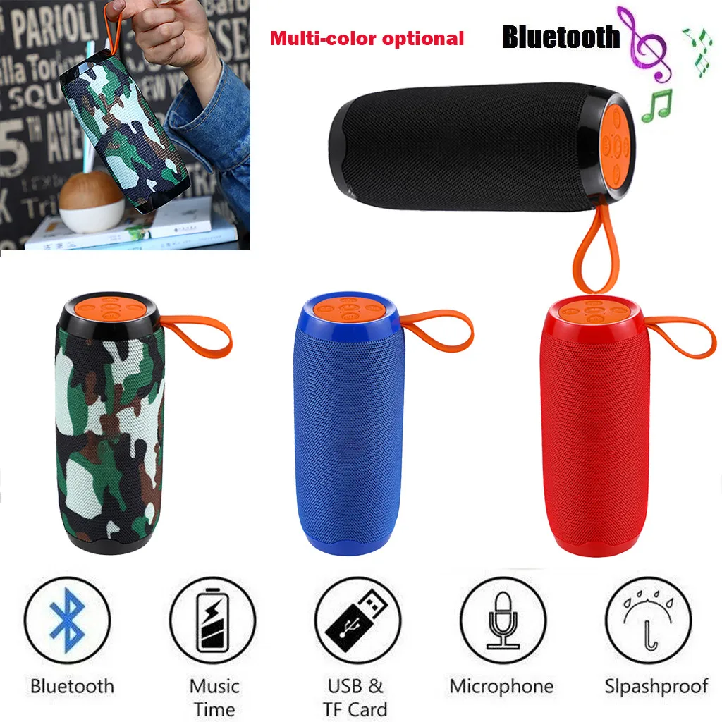 Портативный 1200 мАч Bluetooth динамик водонепроницаемый открытый стерео бас USB/TF/FM