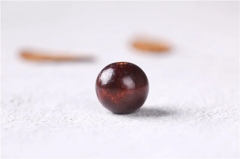 100 шт./лот натуральные шарики круглые деревянные бусины с отверстием экологичные