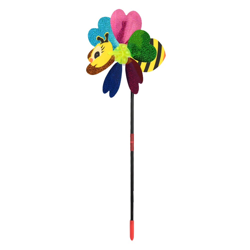 Пчела ветряная мельница Вихревой 3D ветер вертушка украшения сада пластиковые