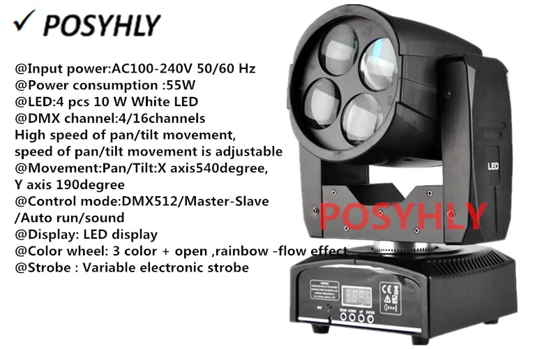 8 шт./мини Супер 4X10W луч света + Полетный чехол dmx512 светодиодный прожектор rgbw