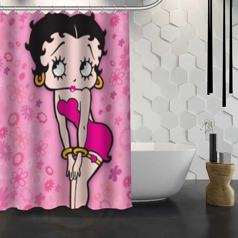 Занавеска для душа Betty Boop с рисунком занавеска ткань ванной комнаты декор