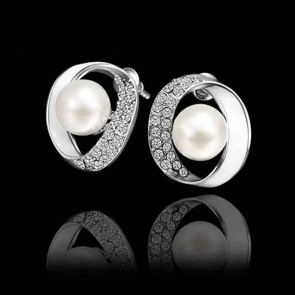 E624 Wholesale!Nickle Free Antiallergic18K Real Gold PlatedEarrings For Women New Fashion JewelryFree Shipping | Украшения и